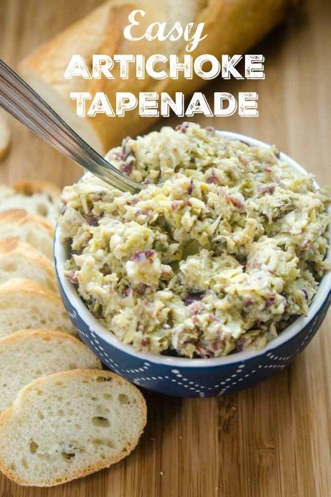 Artichoke Tapenade, Tapenade Recipe, Artichoke Recipes, Cheese Boards, Tapenade, Party Food Appetizers, Appetizer Dips, Aioli, Yummy Appetizers