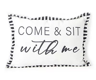 Home Decor - Save Big on Stylish & Affordable Home Decor | Big Lots Black And White Porch Ideas, Patio Set Up, White Porch, Patio Pillows, Stitch Lines, Black And White Decor, Southern Home, Red Diamond, Black And White Stripes