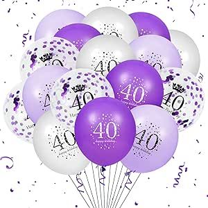 Birthday Balloons Decorations, Men Happy Birthday, How To Make Confetti, Balloons Purple, Party Cake Table, Birthday Style, Purple Confetti, Wedding Anniversary Decorations, Balloons Decorations