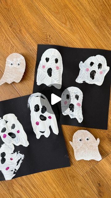 Sally on Instagram: "Halloween Cardboard Stamp DIY 

I couldn’t resist creating some cardboard ghosts for Halloween, if you haven’t tried creating cardboard stamps before I would recommend giving them a go, as it is quick and easy to do, and they don’t have to be perfect as the paint is forgiving. 

We got out the glitter for the first time in ages for this activity which J was so excited about!

I can’t get over how cute J’s little fingerprints came out for the mouth and eye details!

Don’t forget to save for later, and to give us a tag if you try this out." Cardboard Stamps, Ghosts For Halloween, Stamp Diy, Eye Details, Diy Stamp, Toddler Learning Activities, Save For Later, Toddler Learning, Get Over It