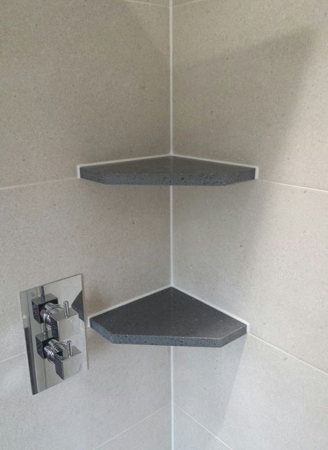 Corner Shelves Bathroom, Bathroom Corner Shelves, Bathroom Wall Tile Design, Toilet And Bathroom Design, Bathroom Corner Shelf, Bathroom Design Styles, Bathroom Sink Design, Simple Bathroom Designs, Minimalist Bathroom Design