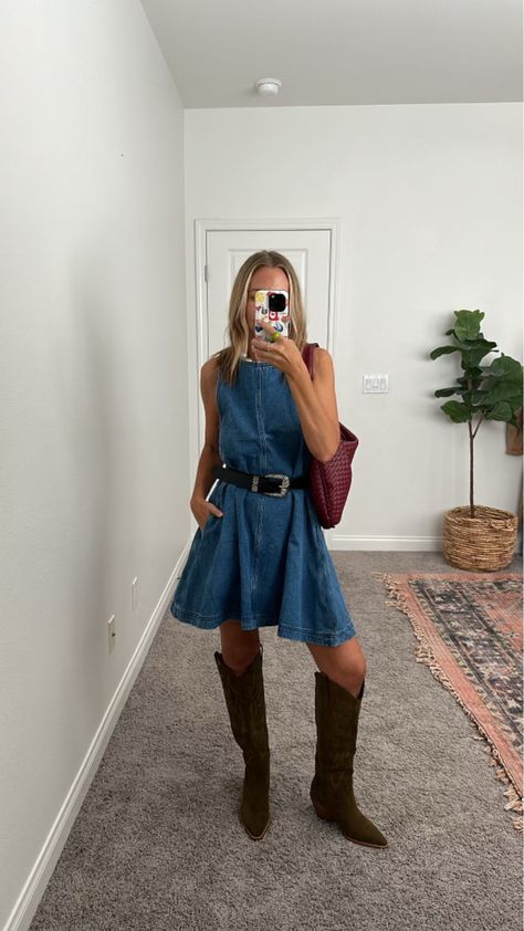 Women’s Denim Dress Summer Casual … curated on LTK Fall Jean Dress Outfits, Jean Dress Fall Outfit, Blue Dress With Boots, Jean Dress Outfit Fall, Blue Jean Dress Outfit, Denim Dress Outfit Fall, Jean Dress Outfits, Jean Dress Outfit, Jeans Dress Outfit