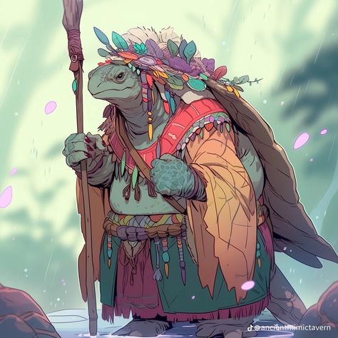 Tortle Character Design, Female Tortle Character Art, Port Damali, Tortle Dnd Character Design, Tortle Barbarian, Tortle Druid, Turtle Character Design, Tortle Dnd, Dnd Gnome