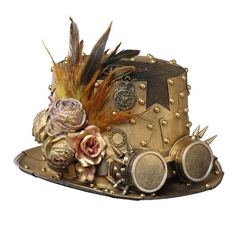 PRICES MAY VARY. Material: thick felt Head circumference 58cm-61cm Two size fit most adult, steampunk men women Gothic steampunk top hat, gears, keys, wings accessories deco Steampunk hats for men women, top hats for women black, steampunk top hat Perfect for gothic steampunk, magician, victorian accessory, renaissance costume, Masquerade Costume Party, Mardi Gras Carnival Top Hats For Women, Steampunk Hairstyles, Punk Top, Steampunk Top, Steampunk Men, Victorian Accessories, Mad Hat, Steampunk Top Hat, Steampunk Halloween