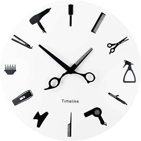 Stylist Tools, Hairdresser Gift, Always Late, Clock Living Room, Wall Watch, Theme Wall, Hair And Beauty Salon, Clock Decor, Wall Clock Modern