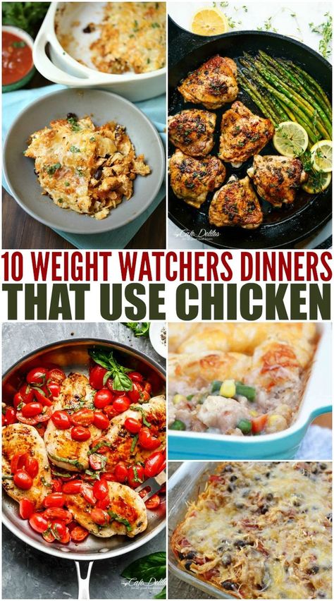 Weight Watchers chicken dinner recipes Rotisserie Chicken Breast, Ranch Chicken Recipes, Chicken Baked, Weight Watchers Chicken, Ww Freestyle, Weight Watcher Dinners, Weight Watchers Chicken Recipes, Weight Watchers Diet, Smart Points