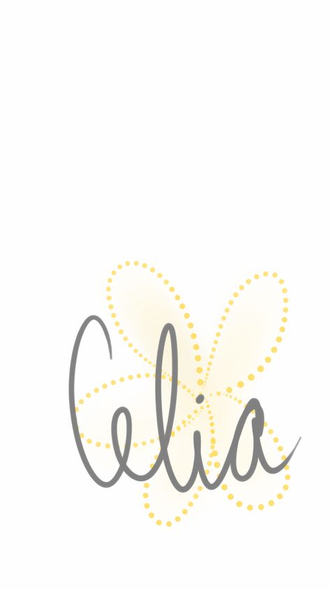 Celia. By request. Sometimes a short form of Cecilia, Celia was largely introduced to the world by Shakespeare. It means "heavenly." Celia Name, Baby Names Short, Names With Nicknames, Calligraphy Name, Name Inspiration, Short Form, Name Wallpaper, Cute Names, Beautiful Wallpapers Backgrounds