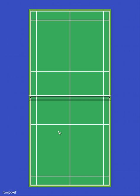 Aerial view of a badminton court | free image by rawpixel.com Badminton Court Wallpaper, Badminton Landscape, Badminton Court Drawing, Badminton Court Design, Poster Badminton, Badminton Design, Court Badminton, Badminton Tournament, Badminton Net