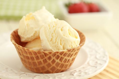 Idaho® Potato Ice Cream | Idaho Potato Commission Idaho Recipes, Potato Ice Cream, Idaho Potatoes, Ice Cream Base, State Foods, Milk Cream, Cream Base, Sauce Pan, Ice Cream Maker