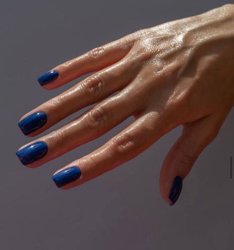 More ideas in our app Leya Blue Nails Dark, Nails Dark Blue, Feminine Nails, Nail Painting Tips, Nails Basic, Dark Blue Nails, Nails Dark, Nail Jewels, Basic Nails