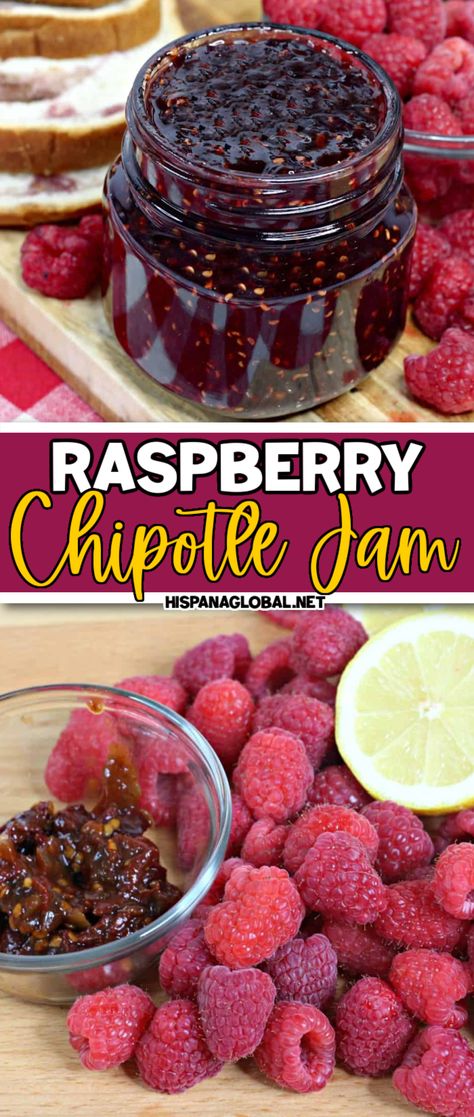 Raspberry Pepper Jam Recipe, Raspberry Pepper Jam, Sweet And Spicy Jam, Unusual Jam Recipes, Spicy Jam Recipes, Raspberry Pepper Jelly Recipe, Canning Berries, Blueberry Raspberry Jam, Jam Flavors