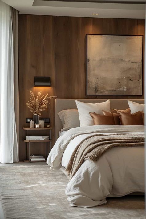 20 Tips for an Organic Modern Bedroom | Green Snooze Master Bedrooms Decor Cozy Moody, Organic Luxury Bedroom, Modern Mountain Home Bedroom, Citizenry Bedroom, Organic Modern Master Bed, Organic Moody Bedroom, Earthy Organic Bedroom, Brown Tone Bedroom, Neutral Tone Bedroom Ideas