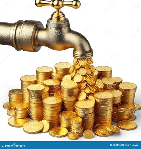 gold coins flow through the faucet illustration finance Birthday Greetings For Daughter, Finance Illustration, Gold Taps, Abstract Animal Art, Financial Growth, Golden Coin, Eyelash Extensions Styles, Business Expansion, Iron Gate Design