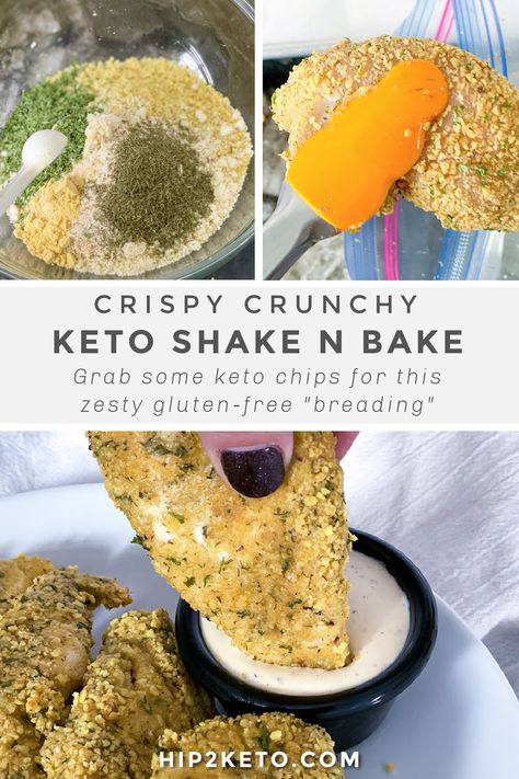 Keto Shake And Bake Chicken, Keto Shake And Bake, Keto Seasoning, Keto Shake, Breaded Chicken Strips, Shake N Bake Chicken, Keto Chips, Keto Chicken Thigh Recipes, Shake And Bake