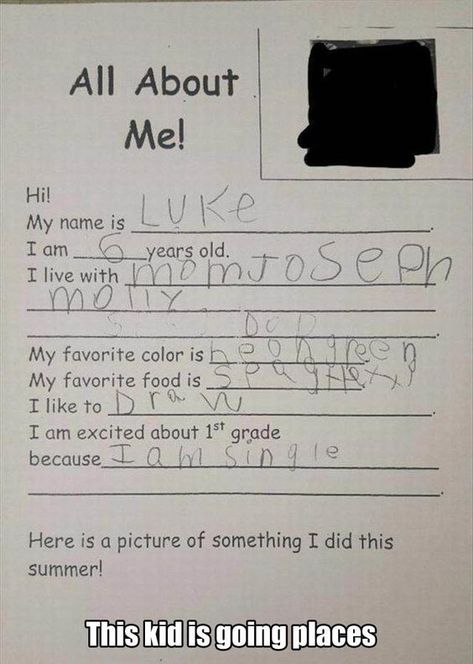 19 Hilarious Kids' Answers   #funnykids #funnypics #memes #funnypictures #lol Funny Kid Answers, Funniest Kid Test Answers, Kids Test Answers, Funny School Answers, Funny Kids Homework, Funny Test Answers, Funny Test, Kids Homework, Funny Picture