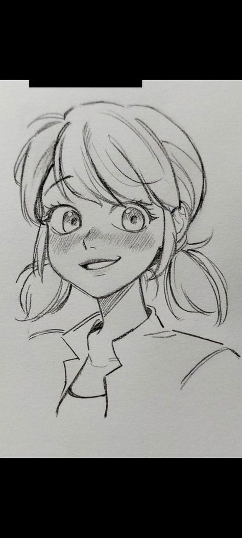 Fun Faces Drawing, Drawing Miraculous Ladybug, Easy Animated Drawings, Miraculous Ladybug Art To Draw, Ladybug Drawing Miraculous, Manga Art Inspiration, Marinette Drawing Easy, How To Draw Marinette, How To Draw Miraculous Ladybug