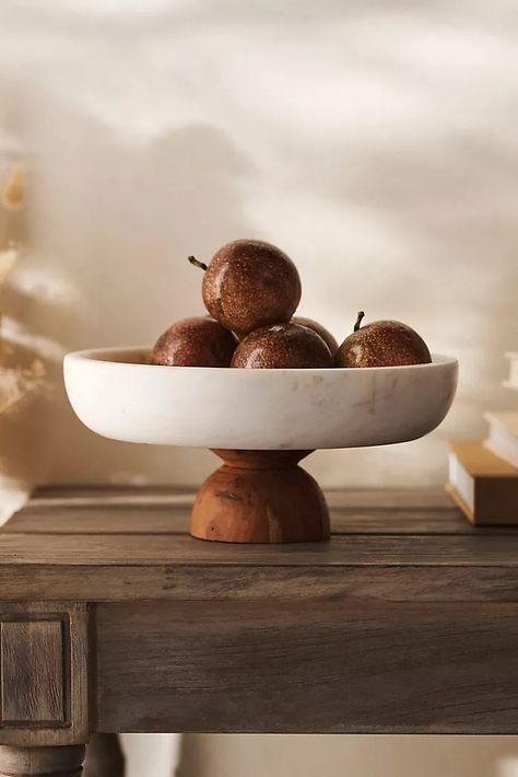 Dinnerware + Serveware | Plates + Serving Trays + Platters | Terrain Serving Bowls Ceramic, Large Decorative Bowl, Marble Bowl, Round Serving Tray, Wood Plant Stand, Modern Addition, The Marble, Creative Living, Wood Bowls