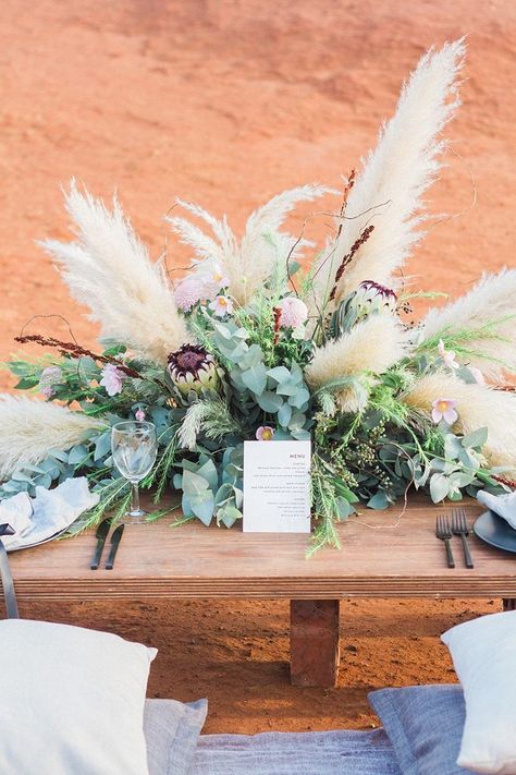 Love the pampas grass and greenery mix #pampas #pampasgrass #bohowedding #alternativewedding #wedding #weddingideas #creativeweddingideas Boho Arrangements, Cheap Wedding Table Centerpieces, Grass Centerpiece, Boho Ideas, Greenery Centerpiece, Dress Pictures, Floral Greenery, Grass Wedding, Wedding Floral Centerpieces