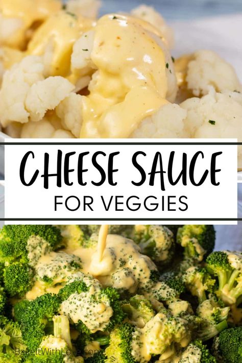 This rich and creamy cheese sauce pairs well with any veggies! Cream Sauce For Veggies, Creamy Sauce For Vegetables, White Sauce For Broccoli, Vegetable Sauce Veggies, Healthy Cheese Sauce For Broccoli, Cheese Sauce For Broccoli And Cauliflower, Cream Sauce For Vegetables, Brocolli Cheese Sauce Recipe, Homemade Cheese Sauce For Broccoli