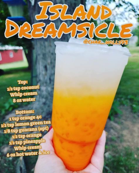 Orange Creamsicle Loaded Tea, Loaded Tea Recipes Herbalife With Orange Liftoff, Orange Liftoff Tea Recipes, Loaded Water, Diy Teas, Swig Drinks, Lemonade Business, Boosted Tea, Water Tok