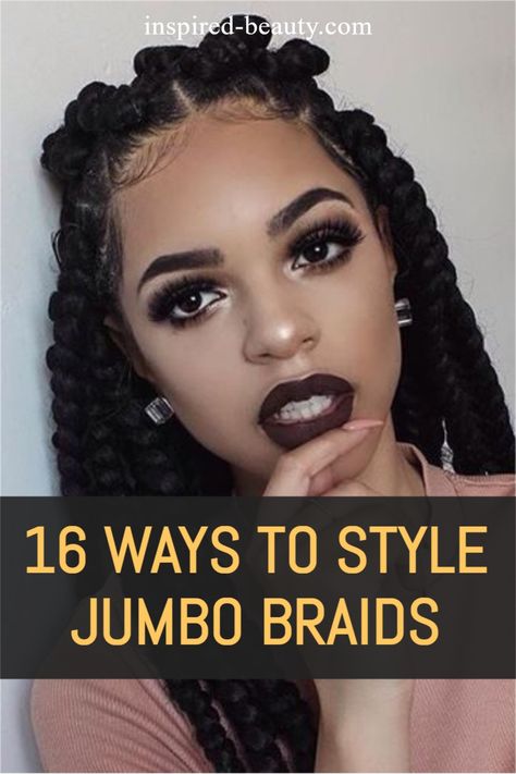 jumbo braids
box braids
black girl hairstyle
cute braids Large Box Twist Braids, Box Braids Photos, Jumbo Box Braids Updo Hairstyles, Styling Large Box Braids Hairstyles, Styling Large Box Braids, Jumbo Box Braids Styles Updo, Large Box Braids Styles Hairstyles, Jumbo Twist Over Locs, How To Style Jumbo Braids