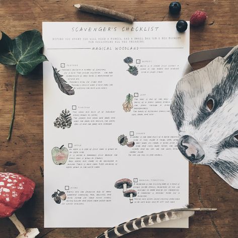 Magical Woodland Scavenger Hunt Printable | Etsy Woodland Theme Birthday Party, Woodland Theme Birthday, Hand Drawn Fox, Woodland Party Theme, Scavenger Hunt Printable, Magical Woodland, Closed For Christmas, Pastel Theme, Theme Activity