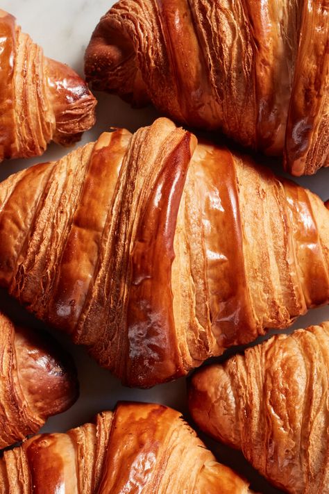 Croissants Recipe - NYT Cooking Butter Block, Ham And Cheese Croissant, Homemade Croissants, Croissant Recipe, Nyt Cooking, Most Popular Recipes, Ham And Cheese, Dry Yeast, Popular Recipes