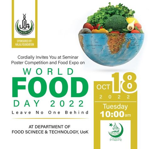 World Food Day 2022 Expo Poster, Food Expo, World Food Day, Poster Competition, Food Day, Photography Graphic Design, World Food, Illustration Photography, Graphic Design