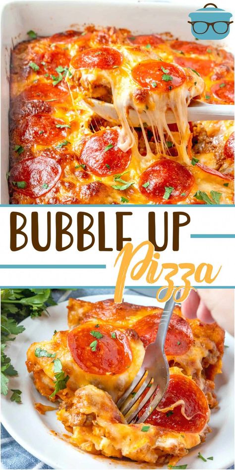 Sausage Mozzarella, Bubble Up Pizza, Pizza Video, Biscuit Casserole, Pizza Casserole, Meat Appetizers, Bubble Up, Pizza Recipes Homemade, Tater Tots