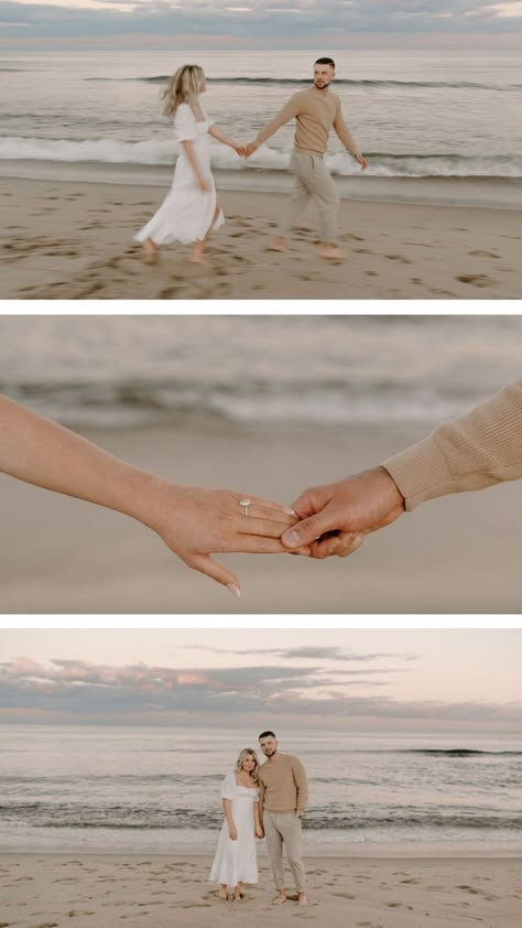 Beach Couple Aesthetic, Engagement Photo Shoot Beach, Engagement Pictures Beach, Couples Beach Photography, Couple Beach Pictures, Beach Photo Session, Engagement Picture Outfits, Beach Engagement Photoshoot, Cute Engagement Photos