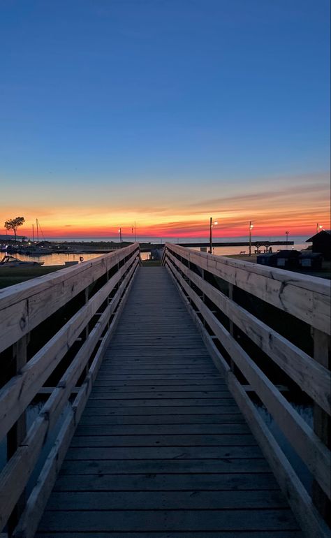 sunset, bridge, harbor Boardwalk Aesthetic, Reading Twilight, Boardwalk Sunset, Bridge Sunset, Beach Wall Collage, Beach Week, Colorful Sunset, Long Beach Island, 2d Design