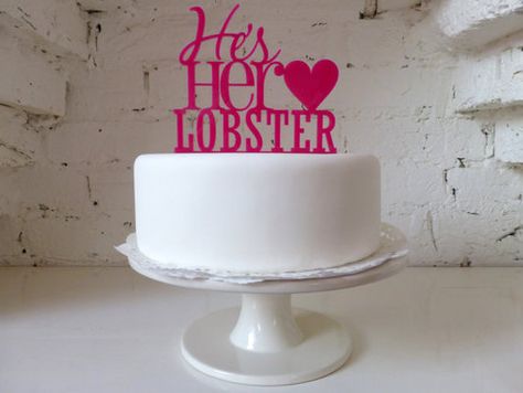 'Friends' references are always applicable. Lobster Cake, A Heart, Cake Topper, Wedding Cake, Cake, Pink, White