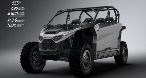 Nikola Zero Electric UTV Crawls To Production With 555 Horsepower Side By Side Atv, Polaris Side By Side, Electric Utv, Polaris Utv, Green Transportation, Sand Rail, Crossover Suv, Scooter Bike, Tesla Model X