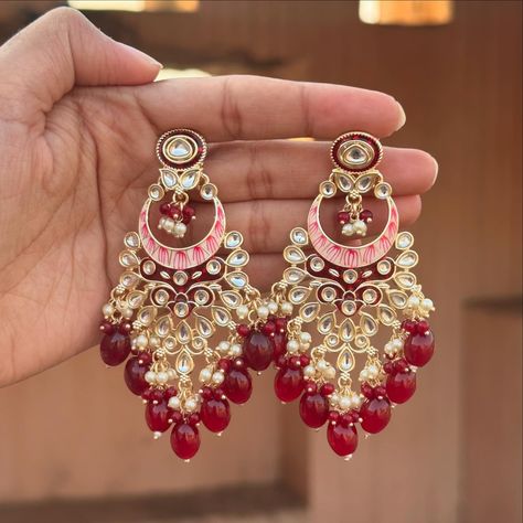 My fav new arrivals❤️😍✨ Which one is your fav??? Comment “Link” for product link👇 Check out our website for new arrivals, Price starts from 350Rs. of earrings on website ❤️(link available in bio) [kundan earrings, Kundan jewellery, pink earrings, red earrings, festive earrings, Diwali earrings, Indian earrings, jhumkas, chandbali, traditional jewellery, fashion, viral, trending] #kundanearring #kundanjhumka #kundanjewellery #pinkearrings #kundanchandbali #redearrings Festive Earrings, Earrings Kundan, Traditional Jewellery, Earrings Indian, Kundan Earrings, Indian Earrings, Earrings Red, Red Earrings, Kundan Jewellery