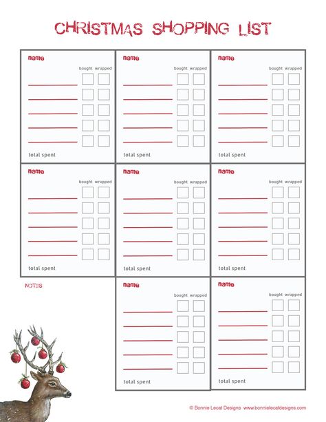 Gift List Printable Free Christmas Shopping, Christmas List For Adults, Christmas Wishlist Template Free Printable, Christmas Gift Tracker Printable Free, Christmas Gift Printables, Christmas Planner Printables Free, Christmas Shopping List Printable, Christmas Gift List Printable, Christmas List Printable