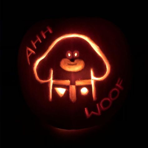 Hey Duggee Pumpkin Carving, Puppy Pumpkin, Hey Duggee, Pumpkin Designs, Pumpkin Carvings, Halloween Pumpkin Designs, Carving Ideas, Little Puppies, Fall Ideas