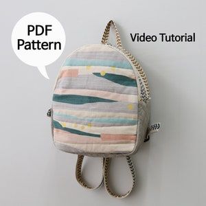 Backpack PDF Sewing Pattern2 Sizes Small Rucksack Pattern - Etsy Fabric Backpack Pattern, Simple Backpack Pattern, Diy Small Backpack, How To Make A Backpack, Quilted Backpack Pattern, Backpack Diy Pattern, Mini Backpack Sewing Pattern, Toddler Backpack Pattern, Mini Backpack Diy