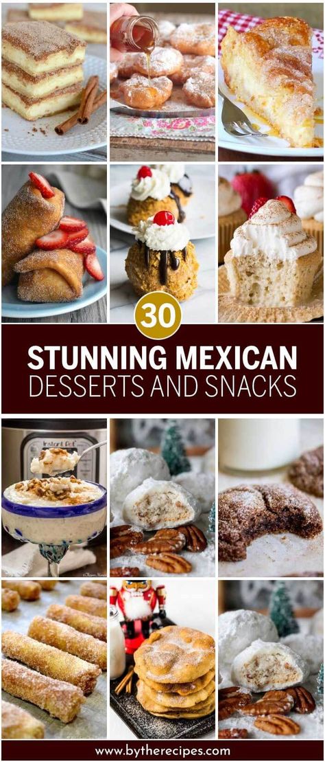 I’m a big fan of Mexican food! It fits my tastes, and looks super duper impressive. A dish is usually made with a number of local ingredients and cooked in a local method, too. Then, it has its own features that make it appealing to food lovers. Let’ Chocolate Tres Leches, Strawberry Cheesecake Chimichangas, Tres Leches Cupcakes, Mexican Hot Chocolate Cookies, Chocolate Tres Leches Cake, Mexican Party Food, Apple Cheese, Mexican Sweets, Mexican Desert