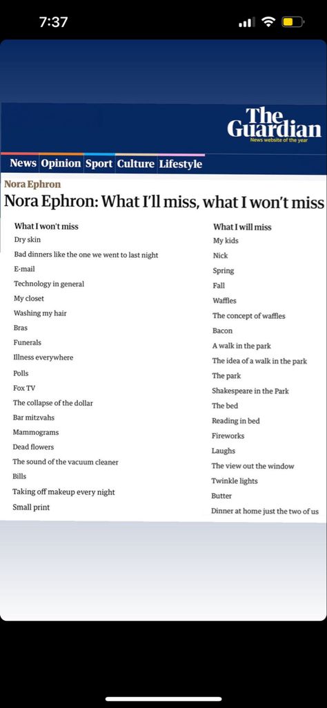 Nora Ephron Aesthetic, Shakespeare In The Park, Nora Ephron, Fox Tv, News Website, Bar Mitzvah, Pretty Words, The Guardian, Tv