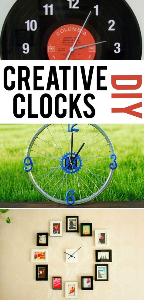 It's simple to Make Your Own Clock and add a special touch to your home decor. Make Your Own Clock, Diy Wall Clock, Diy Clock, Upcycled Crafts, Fun Crafts For Kids, Recycled Crafts, Diy Arts And Crafts, Diy Style, Handmade Home Decor