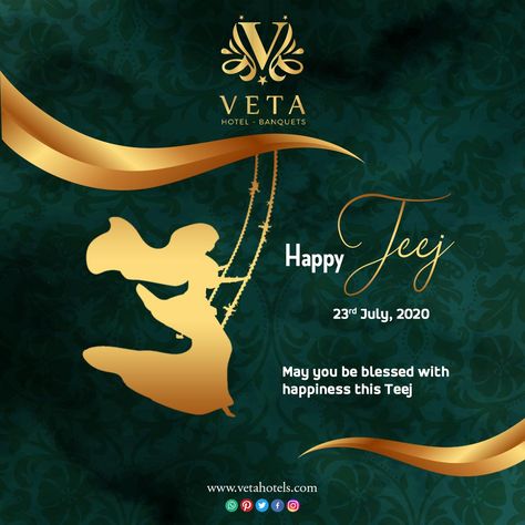 Teej Festival Creative Ads, Hariyali Teej Creative Ads, Happy Teej, Teej Festival, Fashion Banner, Indian Art Gallery, Jewelry Ads, Ad Creative, Poster Background