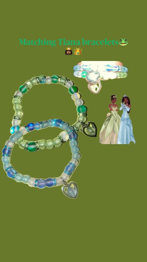 Green and blue princess Tiana 🐸👑👸🏾 Princesa Tiana, Princess Tiana, Bracelet Blue, Blue Bracelet, Green And Blue, Blue And Green, Bracelet, Green, Blue