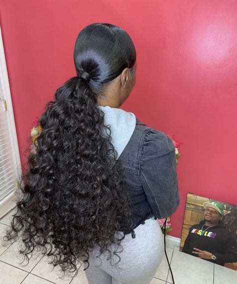 Slick Back Ponytail, Back Ponytail, Sleek Ponytail Hairstyles, Peekaboo Hair, Bubble Ponytail, Birthday Hairstyles, Birthday Hair, Slick Back, Slick Hairstyles