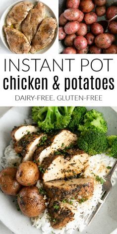 One Pot Meals Chicken, Mini Red Potatoes, Instapot Recipes Chicken, Gluten Free Instant Pot Recipes, Potatoes Chicken, Chicken With Potatoes, Gluten Free Instant Pot, Chicken And Potatoes, Pressure Cooker Chicken