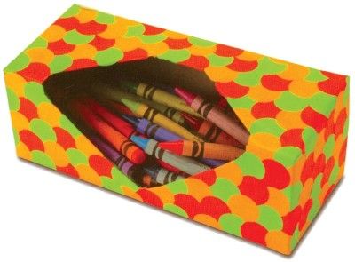 Great way to store crayons an re-use a Kleenex box Kleenex Box Crafts, Box Crafts For Kids, Tissue Box Crafts, Diy Crayons, Polka Dot Chair, Box Crafts, Crayon Holder, Book Baskets, Kleenex Box