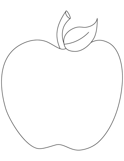 Cuadros decorativos en 3D Apple Coloring Page, Apple Preschool, Apple Activities, Apple Craft, Apple Theme, Fall Preschool, Applique Templates, Apple Coloring, Coloring Pages To Print