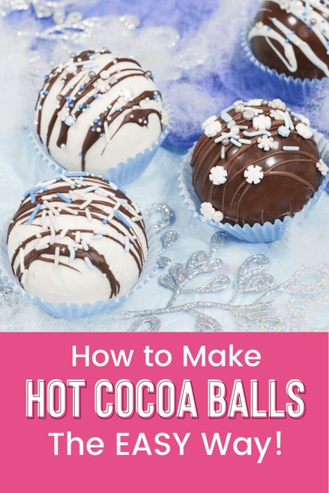 How To Make Coco Boms, Christmas Treats For Gifts Kids, Chocolate Balls For Hot Chocolate, Hot Chocolate Bombshell Diy Video, Diy Hot Chocolate Bombshell, Coco Balls For Hot Chocolate, Hot Coco Bombshell Diy, Hot Cocoa Bombshell Recipe Christmas, Hot Cocoa Bombshell Recipe Easy