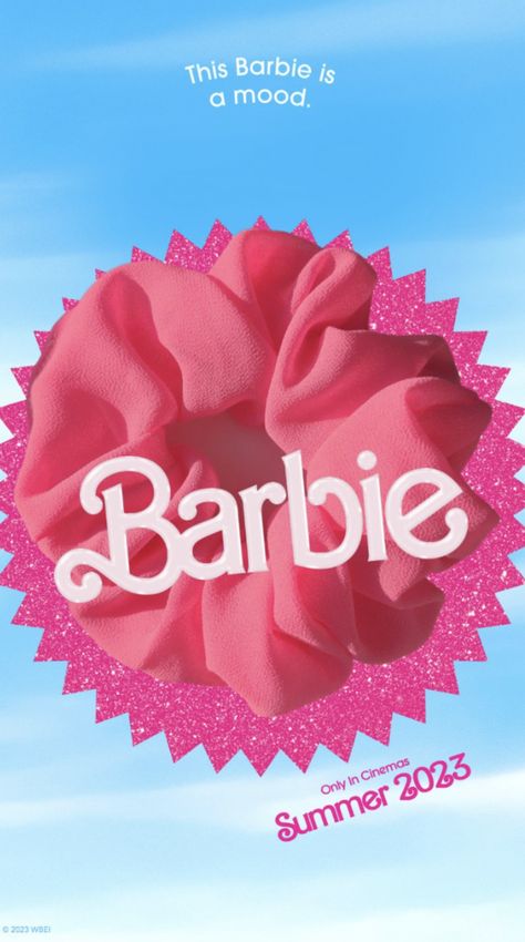 Barbie Scrunchie, Barbie Pink Hair, The New Barbie Movie, Pink Scrunchie, New Barbie, Barbie Movie, Barbie Movies, Pink Hair, Scrunchies