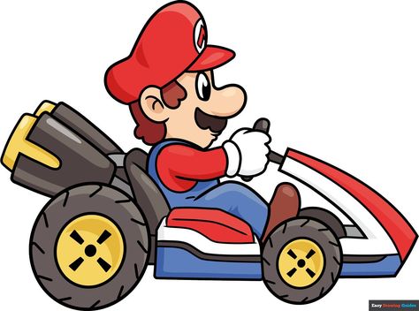 Learn How to Draw a Mario Kart: Easy Step-by-Step Drawing Tutorial for Kids and Beginners. See the full tutorial at https://easydrawingguides.com/how-to-draw-a-mario-kart/ Mario Kart Characters Drawing, Mario Cartoon Drawing, Mario Kart Drawing, Mario Kart Art, Mario Kart Characters, How To Draw Cartoons, Draw Cartoons, Popular Cartoon Characters, Easy Drawing Guides