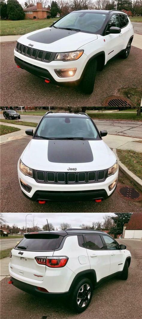 Jeep Compass Accessories, Jeep Trackhawk Interior, Jeep Trailhawk, Jeep Compass Sport, Jeep Compass Trailhawk, Jeep Compass Limited, White Jeep, 2017 Jeep Compass, Car Goals